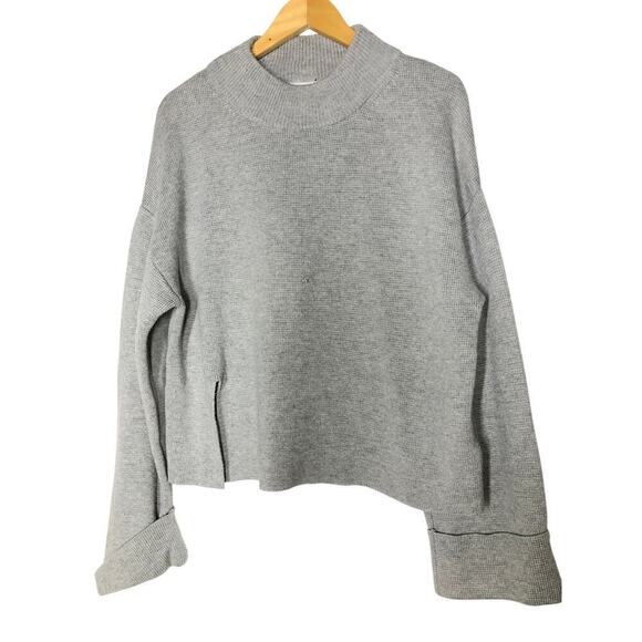 Victor Alfaro Mock Neck Sweater Oversized Gray XL - Picture 5 of 14